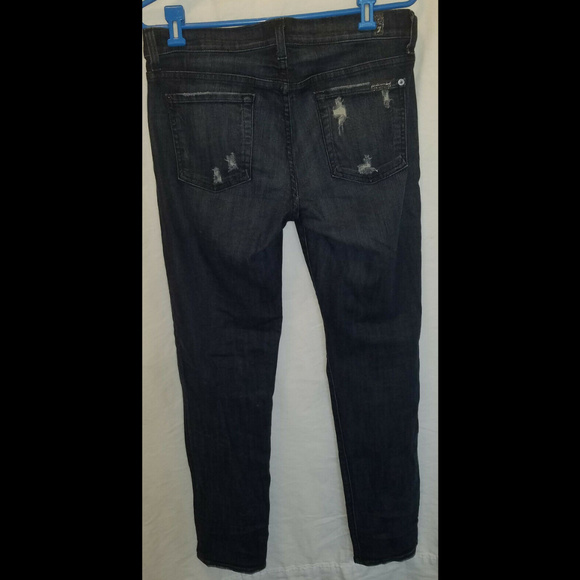 7 FOR ALL MANKIND Size 30 Slim Jeans Studded - Picture 3 of 3
